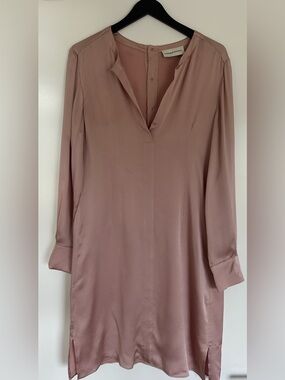 MANSUR GAVRIEL | 100% SILK DRESS | MADE IN ITALY | SIZE 42 / MEDIUM | SOFT PINK
